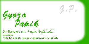 gyozo papik business card